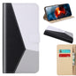 Tricolor Stitching Horizontal Flip Leather Phone Case