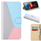 Tricolor Stitching Horizontal Flip Leather Phone Case