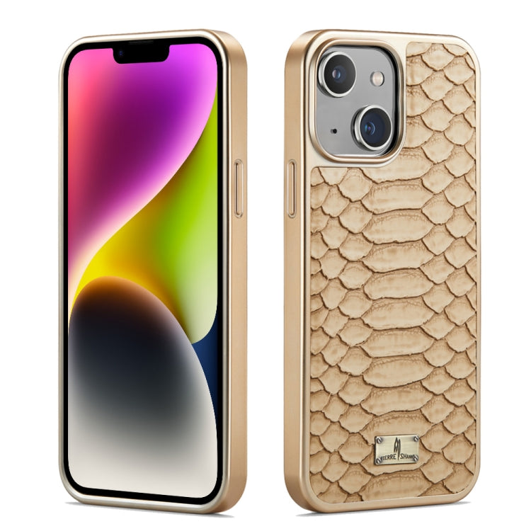 Fierre Shann Python Texture Electroplating PU Phone Case