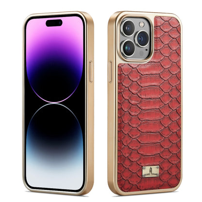 Fierre Shann Python Texture Electroplating PU Phone Case