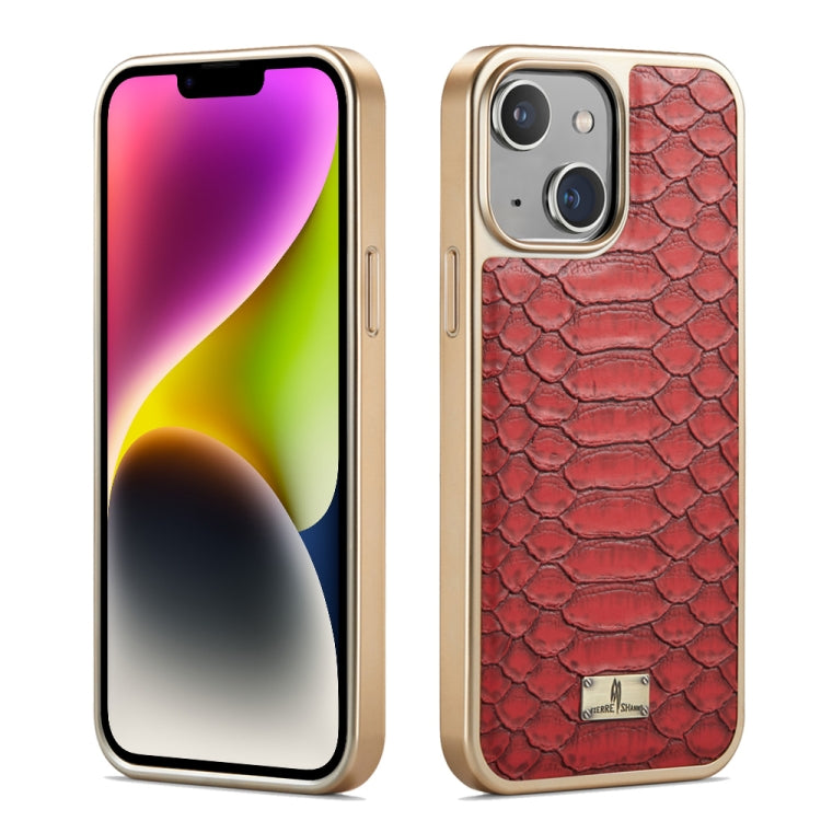 Fierre Shann Python Texture Electroplating PU Phone Case