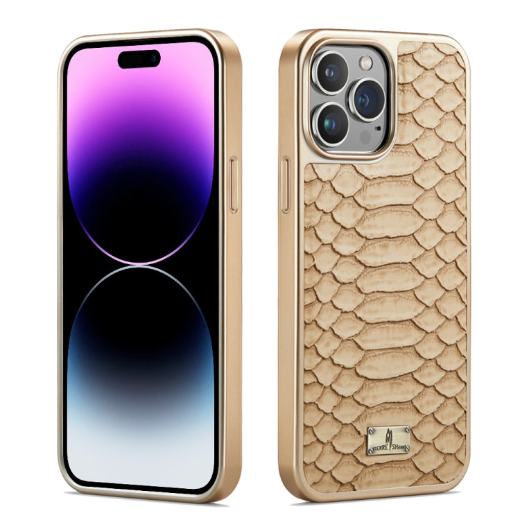 Fierre Shann Python Texture Electroplating PU Phone Case