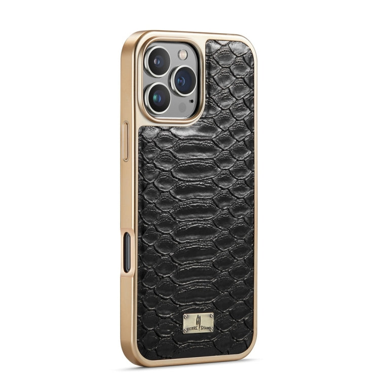 Fierre Shann Python Texture Electroplating PU Phone Case