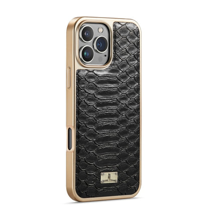 Fierre Shann Python Texture Electroplating PU Phone Case