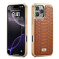 Fierre Shann Python Texture Electroplating PU Phone Case