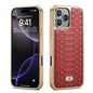 Fierre Shann Python Texture Electroplating PU Phone Case