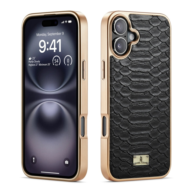 Fierre Shann Python Texture Electroplating PU Phone Case