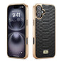 Fierre Shann Python Texture Electroplating PU Phone Case