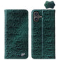 Fierre Shann Crocodile Texture Magnetic Genuine Leather Phone Case