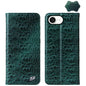 Fierre Shann Crocodile Texture Magnetic Genuine Leather Phone Case
