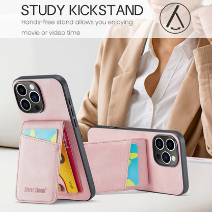 Fierre Shann Crazy Horse Card Holder Back Cover PU Phone Case