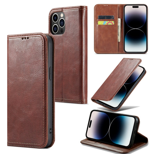 Fierre Shann Vintage Bark Texture Wallet Leather Phone Case