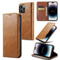 Fierre Shann Vintage Bark Texture Wallet Leather Phone Case