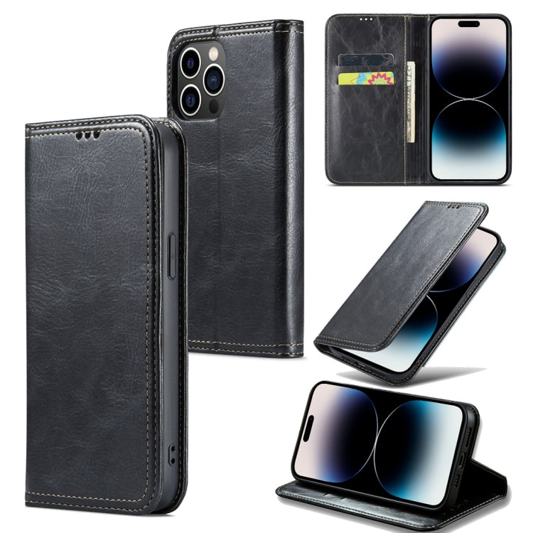 Fierre Shann Vintage Bark Texture Wallet Leather Phone Case