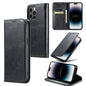 Fierre Shann Vintage Bark Texture Wallet Leather Phone Case