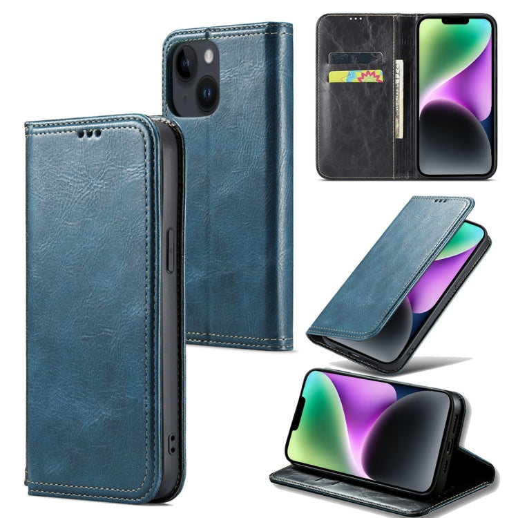 Fierre Shann Vintage Bark Texture Wallet Leather Phone Case