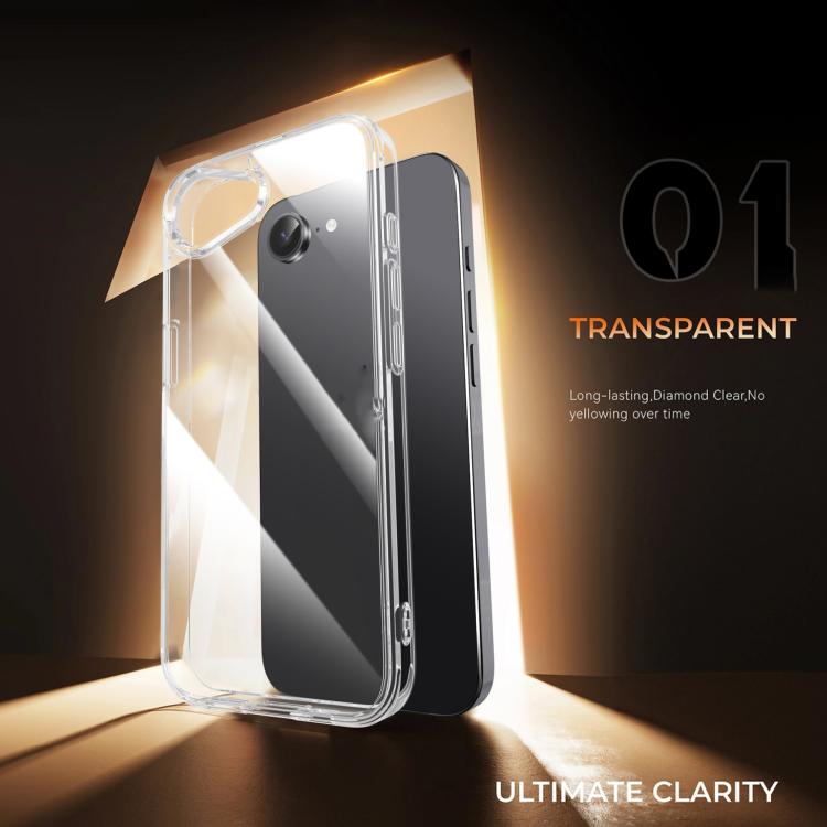 iPAKY Crystal Clear Series Shockproof PC + TPU Protective Phone Case