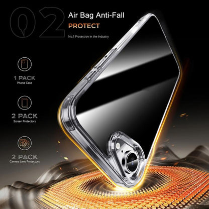iPAKY Crystal Clear Series Shockproof PC + TPU Protective Phone Case