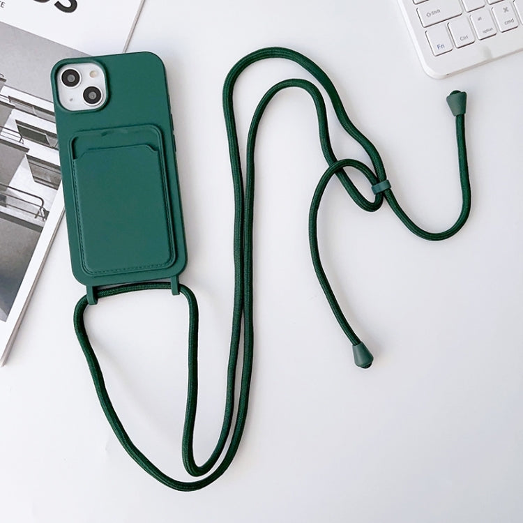 Crossbody Lanyard Elastic Silicone Card Holder Phone Case