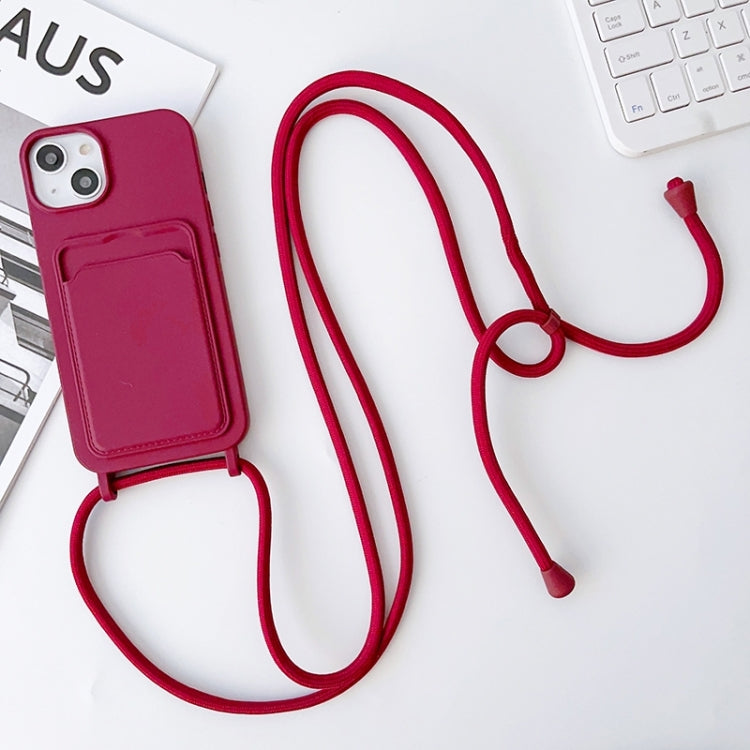 Crossbody Lanyard Elastic Silicone Card Holder Phone Case