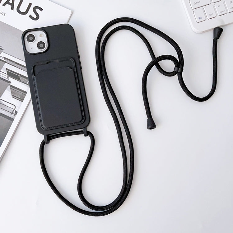 Crossbody Lanyard Elastic Silicone Card Holder Phone Case