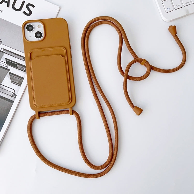 Crossbody Lanyard Elastic Silicone Card Holder Phone Case
