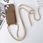 Crossbody Lanyard Elastic Silicone Card Holder Phone Case
