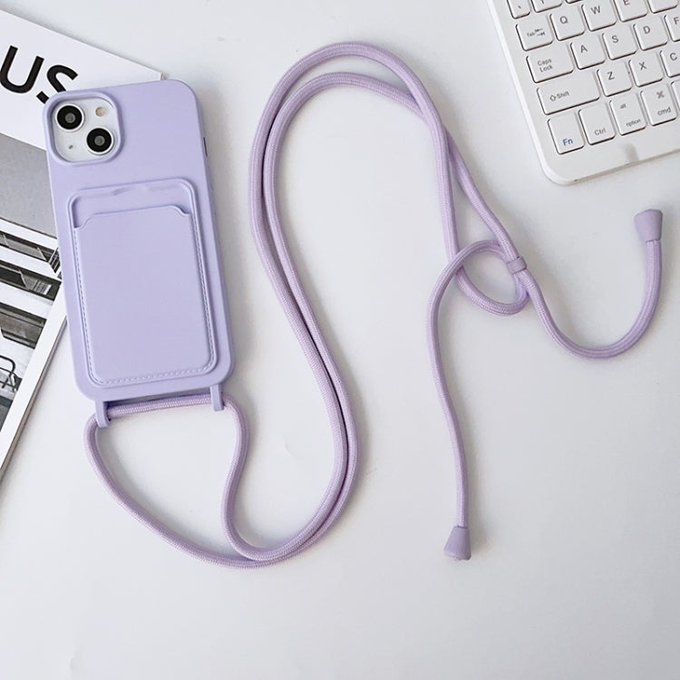 Crossbody Lanyard Elastic Silicone Card Holder Phone Case