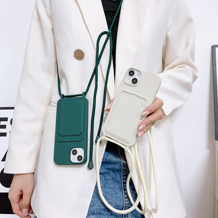 Crossbody Lanyard Elastic Silicone Card Holder Phone Case