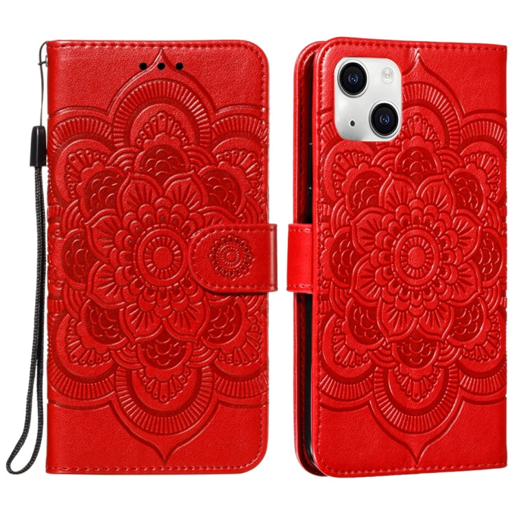 Mandala Embossing Pattern Horizontal Flip Leather Phone Case