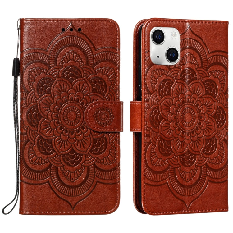 Mandala Embossing Pattern Horizontal Flip Leather Phone Case