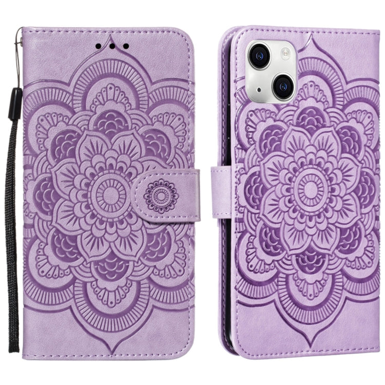 Mandala Embossing Pattern Horizontal Flip Leather Phone Case