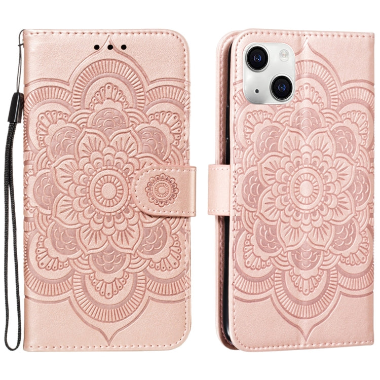 Mandala Embossing Pattern Horizontal Flip Leather Phone Case