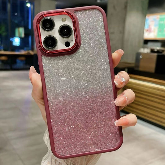 Gradient Glitter Electroplating Acrylic Phone Case