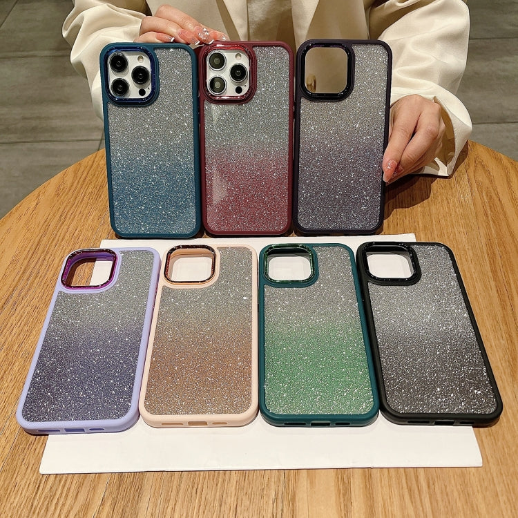 Gradient Glitter Electroplating Acrylic Phone Case