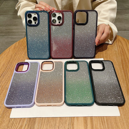 Gradient Glitter Electroplating Acrylic Phone Case