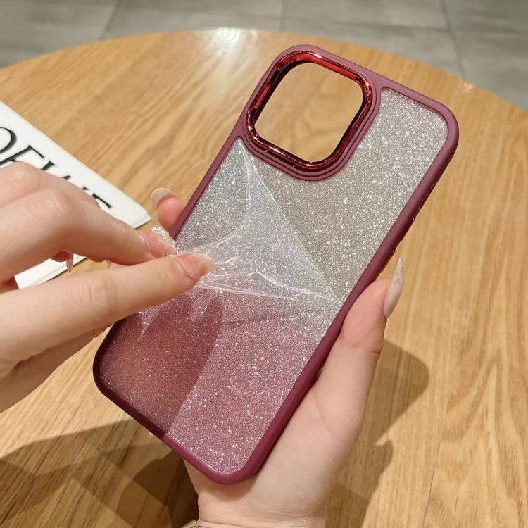 Gradient Glitter Electroplating Acrylic Phone Case