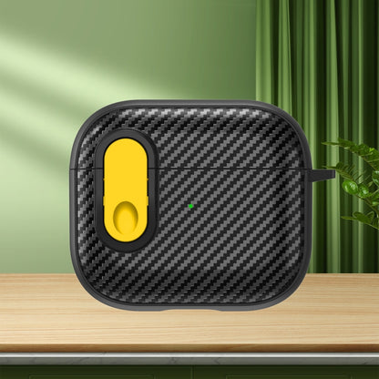 Carbon Fiber Texture Wireless Earphones Case with Security Lock