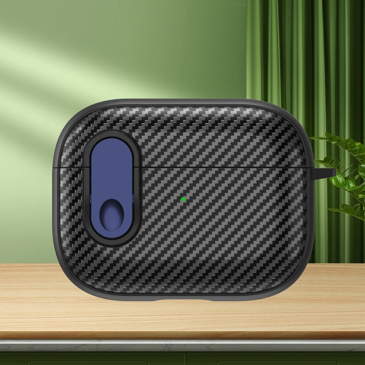 Carbon Fiber Texture Wireless Earphones Case with Security Lock