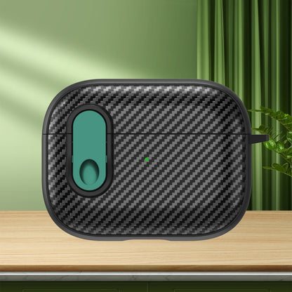 Carbon Fiber Texture Wireless Earphones Case with Security Lock