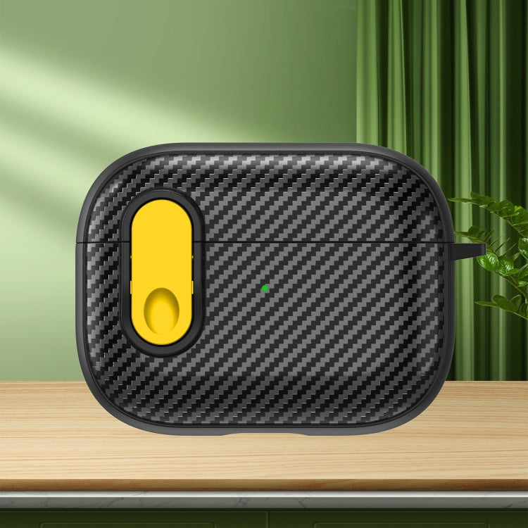 Carbon Fiber Texture Wireless Earphones Case with Security Lock