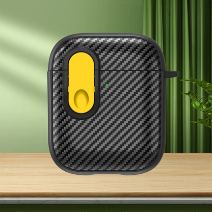 Carbon Fiber Texture Wireless Earphones Case with Security Lock