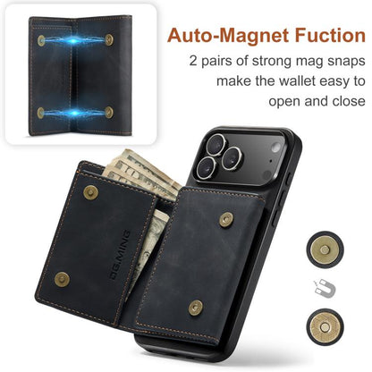 DG.MING M1 Series 3-Fold Multi Card Wallet Leather Phone Case