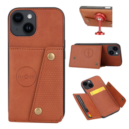 Double Buckle Card Slots PU + TPU Phone Case