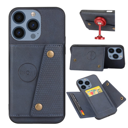 Double Buckle Card Slots PU + TPU Phone Case