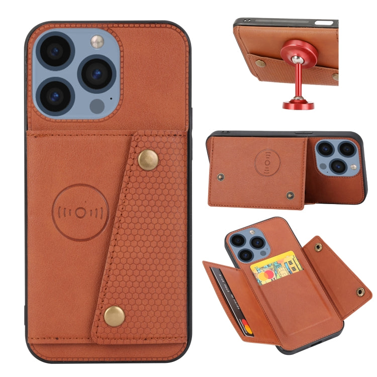 Double Buckle Card Slots PU + TPU Phone Case