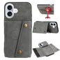Double Buckle Card Slots PU + TPU Phone Case
