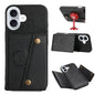 Double Buckle Card Slots PU + TPU Phone Case