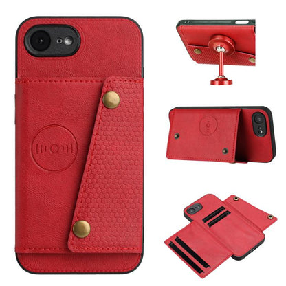 Double Buckle Card Slots PU + TPU Phone Case