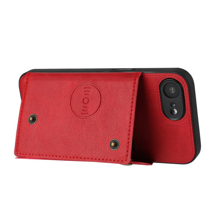 Double Buckle Card Slots PU + TPU Phone Case